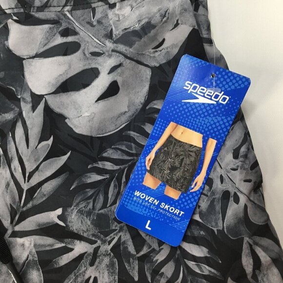 Speedo Skort NWT Size Large UPF 50 Stretch Tropical Print Tennis Golf Pickleball - Picture 4 of 7